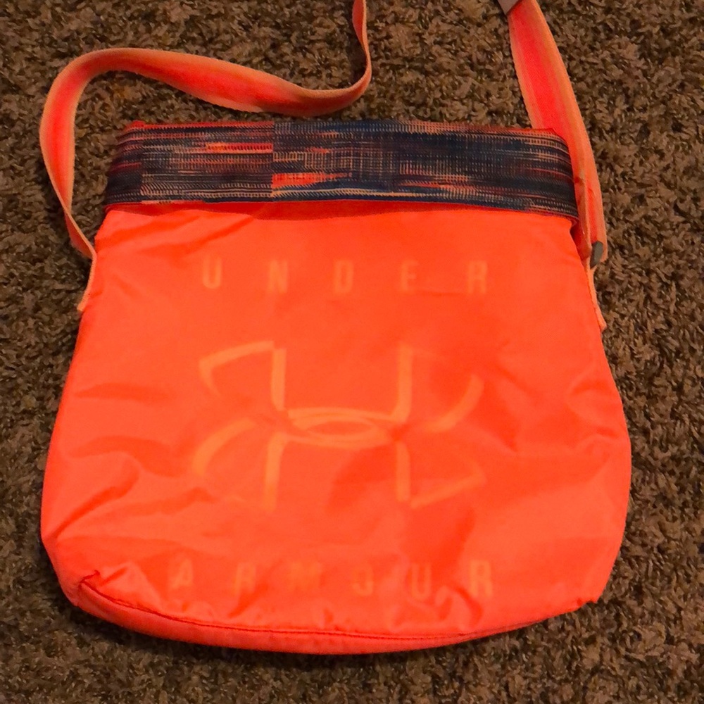 Bright orange under armor bag